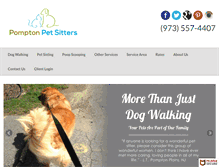 Tablet Screenshot of pomptonpetsitters.com